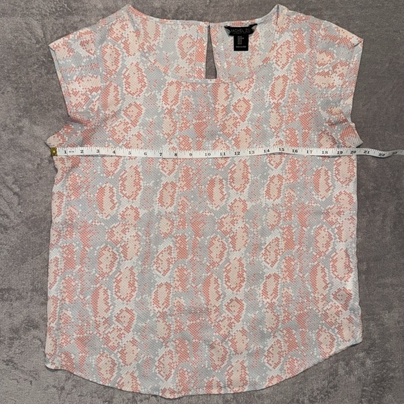 Rachel Zoe Gray/Orange Snake Print Blouse - Size: Medium-‎ Excellent Condition - Picture 5 of 5